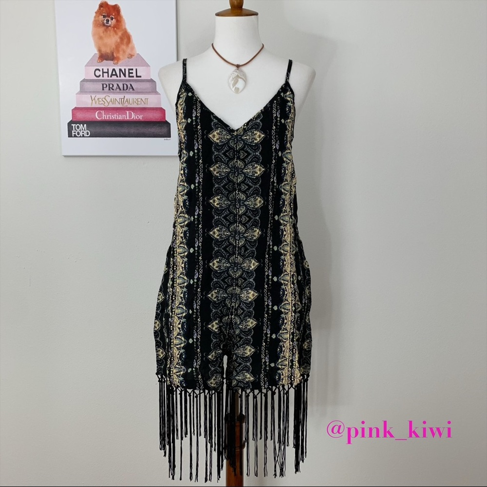 ⬇️REDUCED❗️Cleobella Mia Printed Fringe Romper
